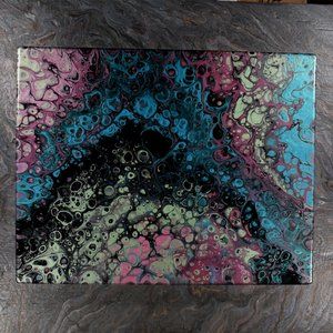 Acrylic Pour Painting 11x14 Clear coated